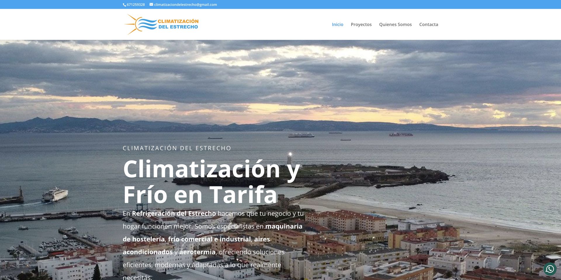 Captura real de Climatización del Estrecho