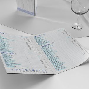 Menú desplegable papel Irrompible