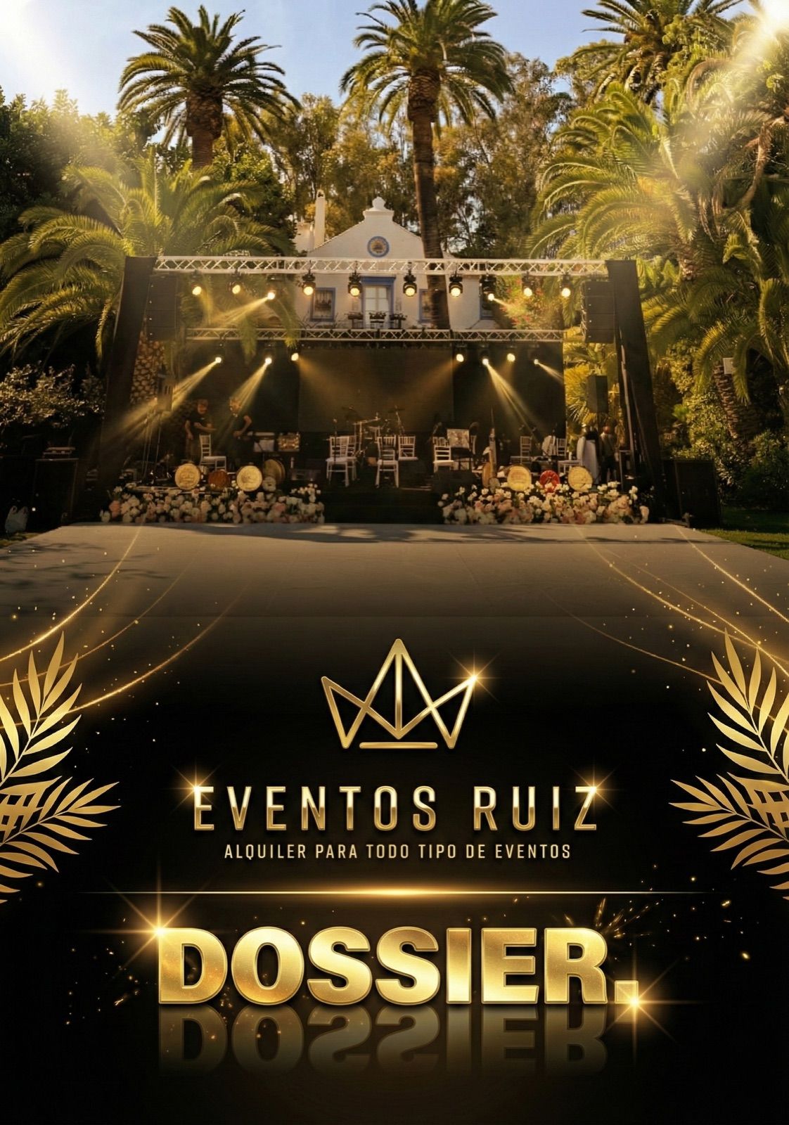 Portada del dossier comercial de Eventos Ruiz