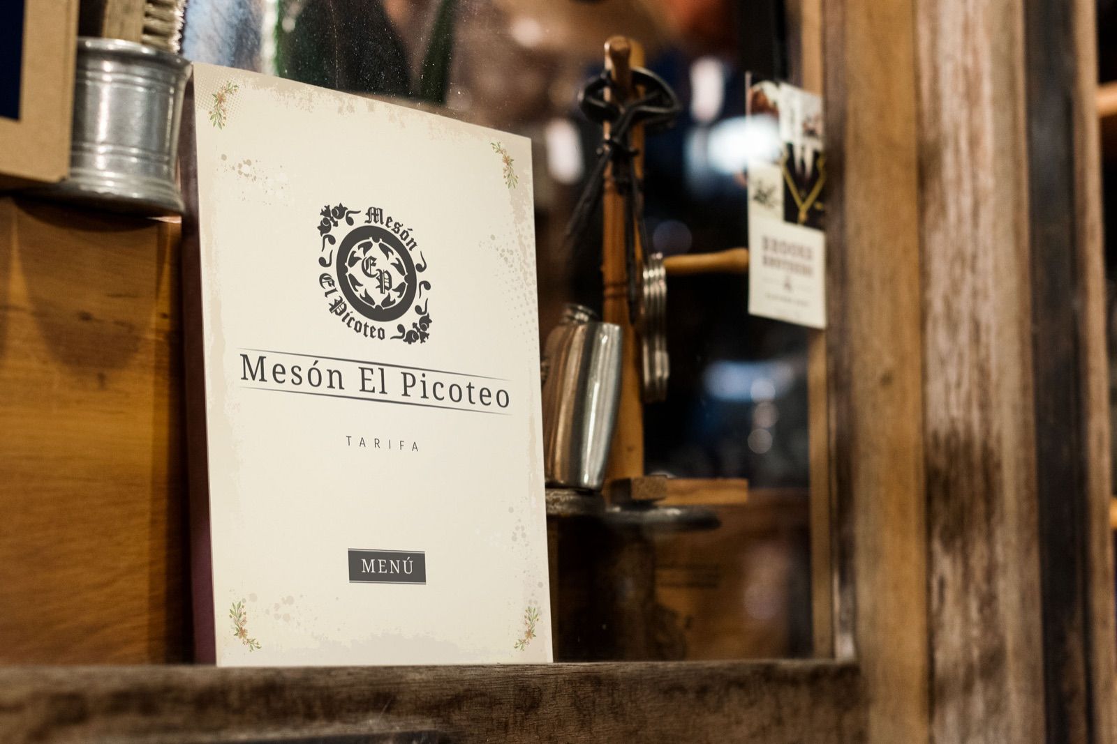 Carta de Mesón El Picoteo en el restaurante