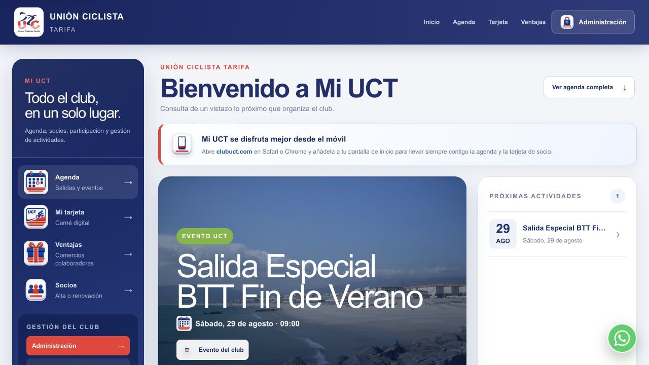 Presentación de la aplicación Mi UCT